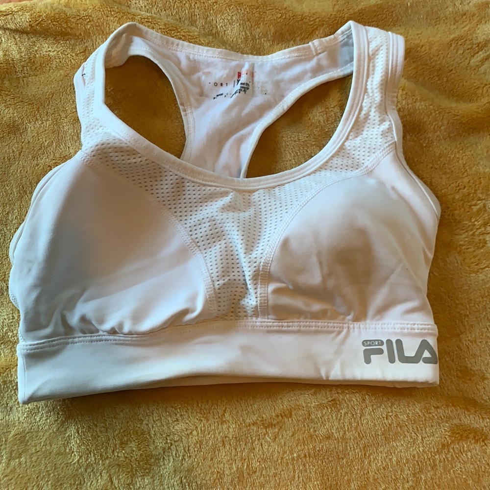 White Fila Sports Bra